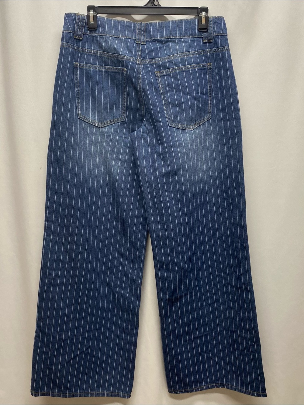 Edikted cory stripe low rise wide leg jeans size medium pinstripe new with tags - Picture 4 of 11